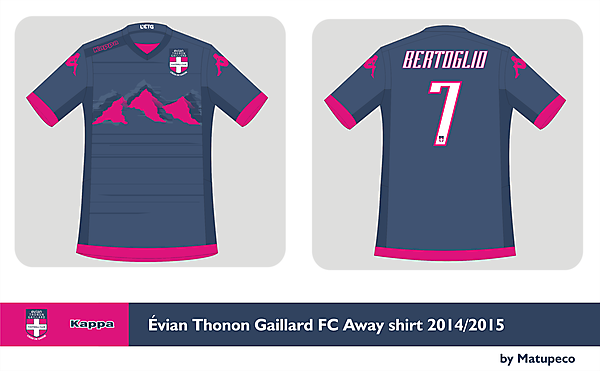 Évian Thonon Gaillard Kappa away shirt 2014 2015