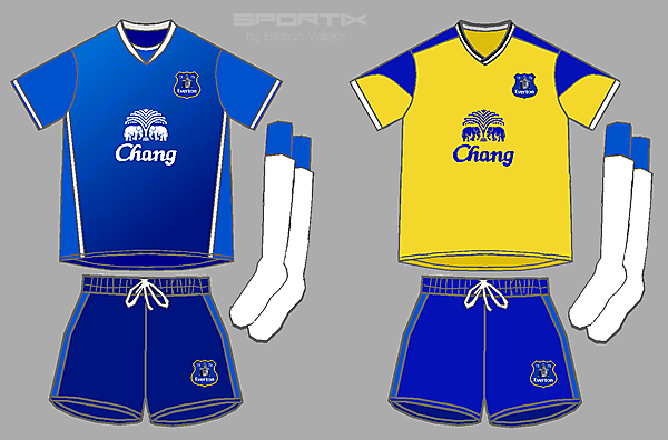 Everton FC Home y Away Kits