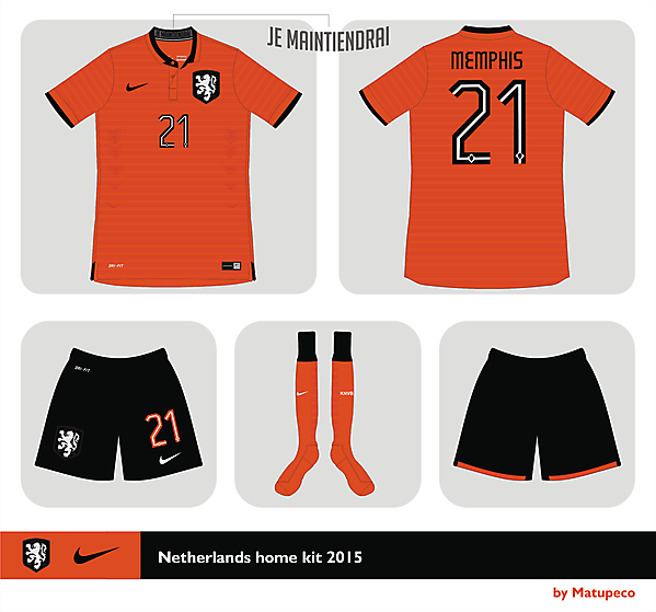 Nederland Nike Home kit 2015 - 2016