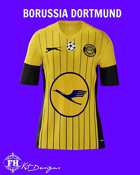 Borussia Dortmund Retro Home Kit (By Slazenger)