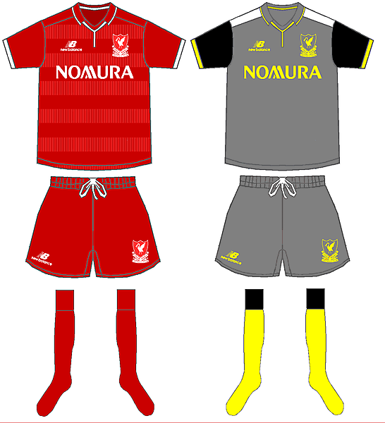 Liverpool Home and away kits 2015/16
