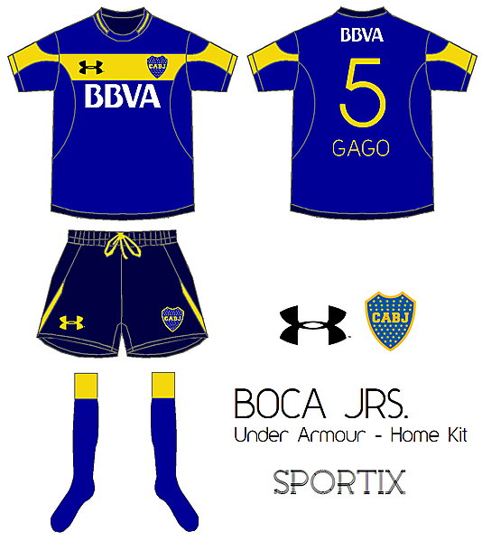 Boca Juniors - home Kit By Under Armour