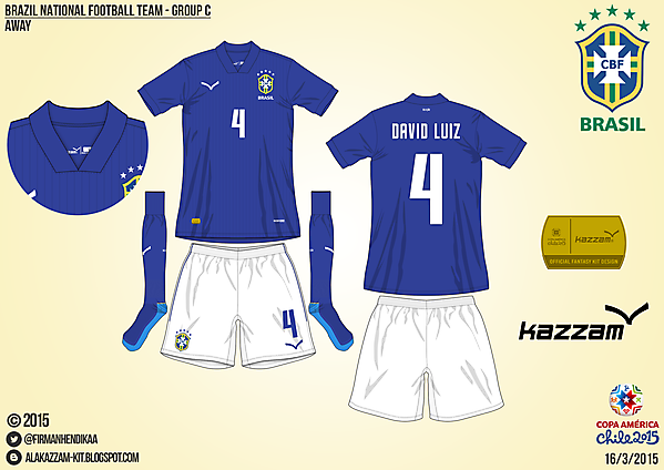Brazil Away - Group C, 2015 Copa América
