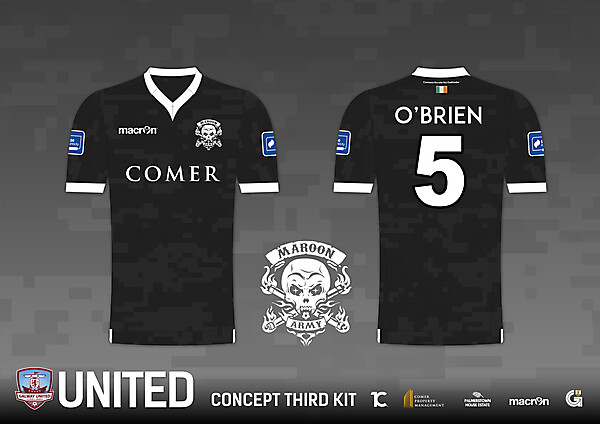 Galway United FC 'Maroon Army' Third Kit - Macron