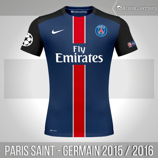 Paris Saint-Germain 2015 / 2016 Home Shirt (according to leaks)