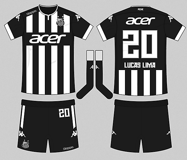 Santos 16-17 Kappa Away Kit