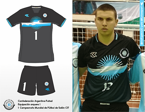 Selección Argentina Futsal. C17 AMF World Cup GK kit