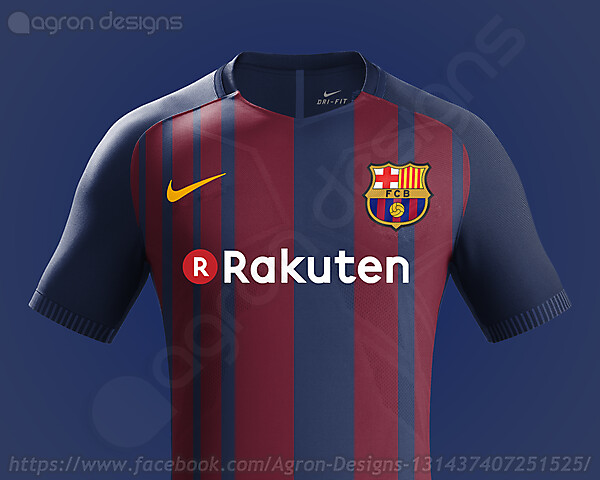 Nike Fc Barcelona 2017-18 Home Kit Based On Leaked Images (Updated)