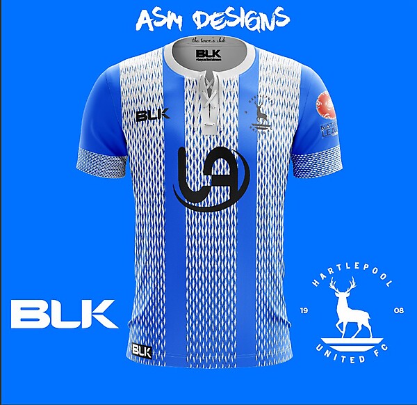 Hartlepool United F.C. 2018 BLK Home kit