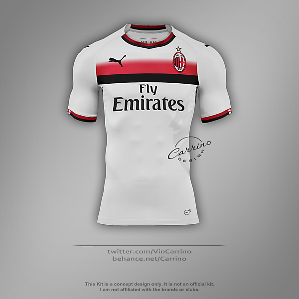 AC Milan Away Shirt (Option B) | Concept Design