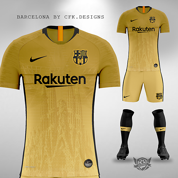 FC BARCELONA GOLD AND BLACK CONCEPT KIT