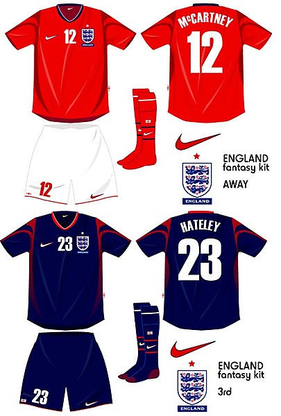 Fantasy Nike England kit AWAY (and 3rd)