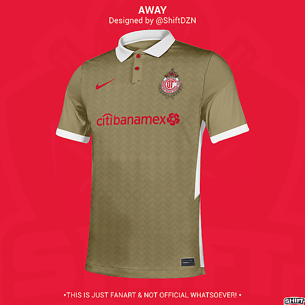 Deportivo Toluca X Nike Away Jersey Concept
