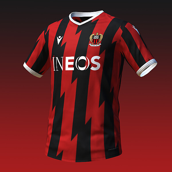 macron OGC Nice Home Shirt Concept