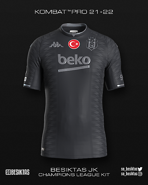 beşiktaş jk ucl x kappa kombat pro