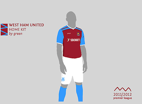 West Ham home by green 