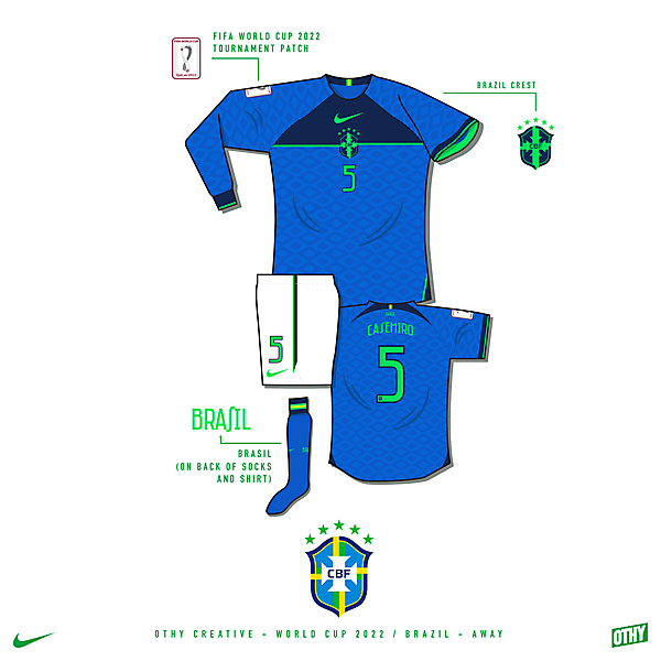 Brazil - World Cup 22 - Away kit