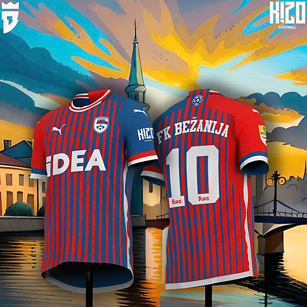 FK Bežanija Home Kit | Crest by Kizo