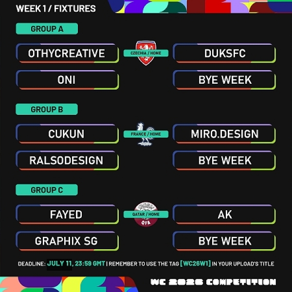 2026 World Cup Competition / MATCHWEEK 1 FIXTURES