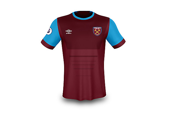 West Ham 2020-21 home no sponsor