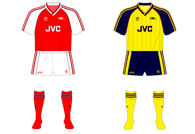 arsenal 1989 kit