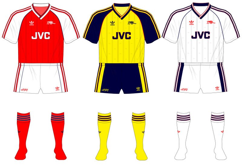 arsenal 1990 kit