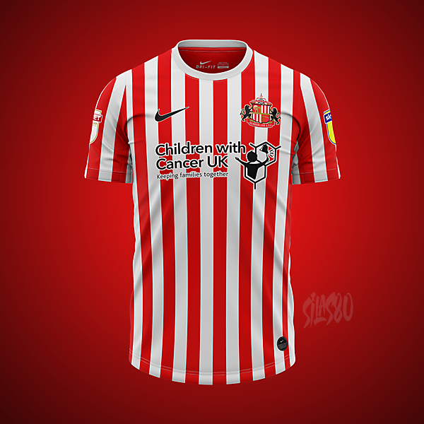 Sunderland Home based on Nike's 20/21 striped template