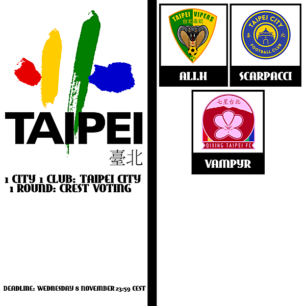 1 CITY 1 CLUB - TAIPEI CITY - PART I - CREST VOTING