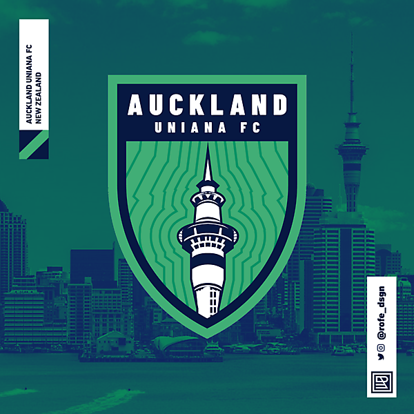 Auckland Uniana Football Club Branding By @rofe_dsgn