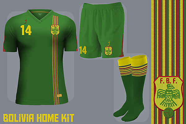 Bolivia home kit by J-sports (redo)