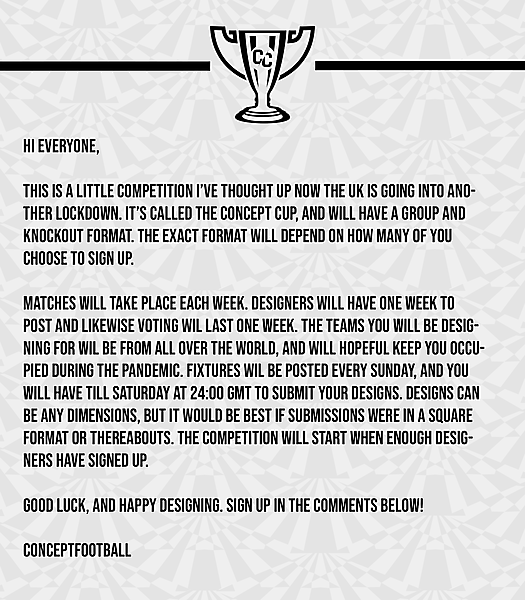 Concept Cup sign up
