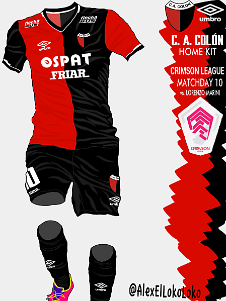 C. A. Colon Home Kit (Crimson League-Matchday 10)