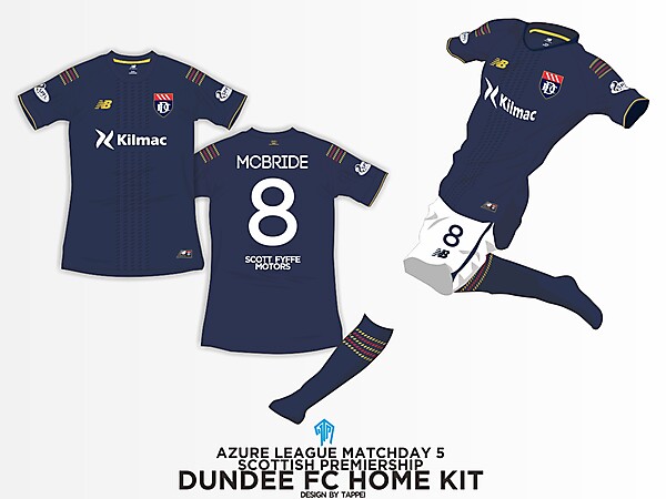 Dundee FC Home Kit - Azure League Matchday 5