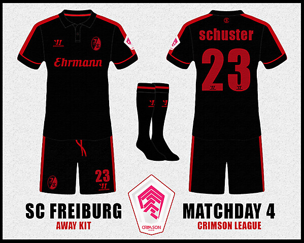 SC FREIBURG Away Kit - Crimson League - Matchday 4 -