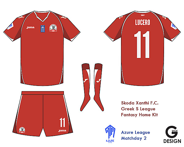Skoda Xanthi F.C. Kit - Azure League Matchday 2