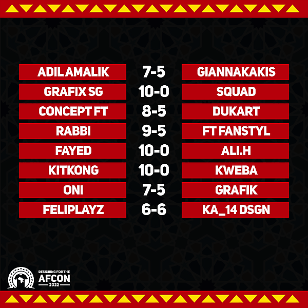 Matchweek 1 results