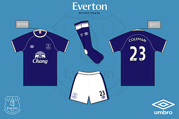Everton FC 2014/15 Umbro Home Kit