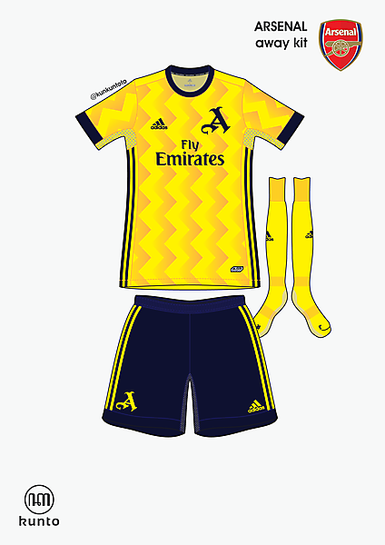 Arsenal away kit by @kunkuntoto