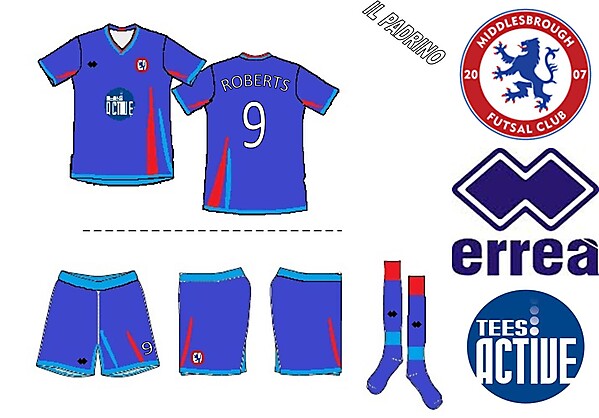 Middlesbrough Futsal Club Errea Home Kit