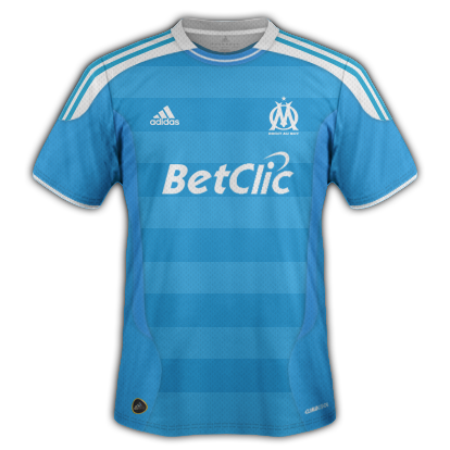 Marseille kits with Adidas designs