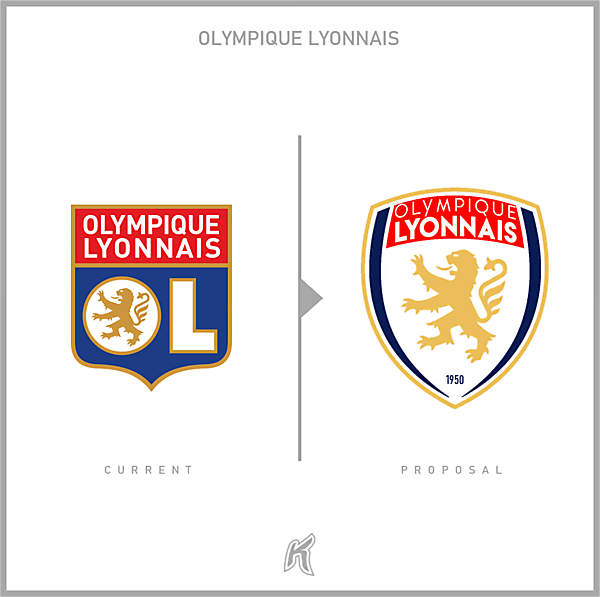 Olympique Lyonnais Logo Redesign