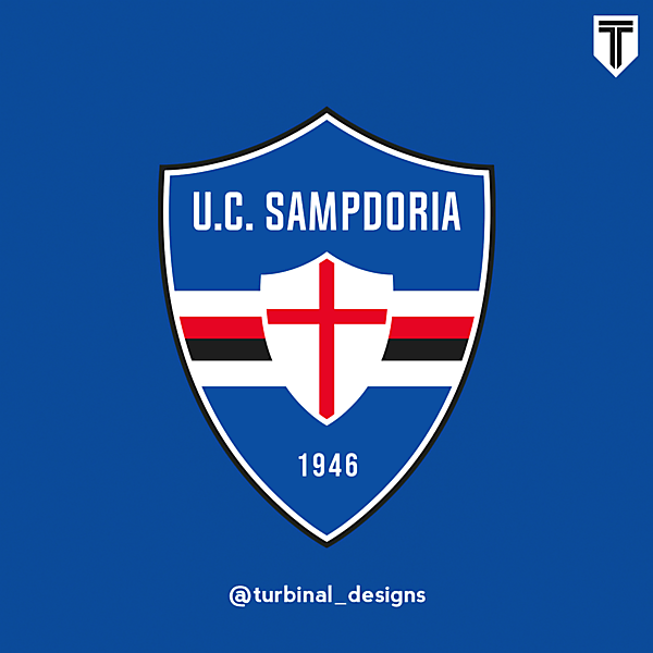 UC Sampdoria Crest Redesign