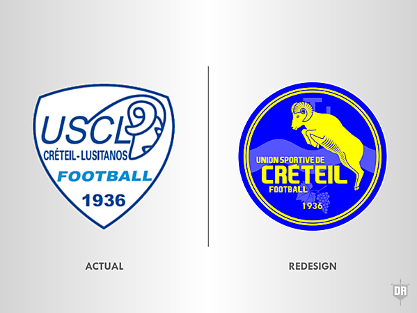 Union Sportive Créteil Crest Redesign