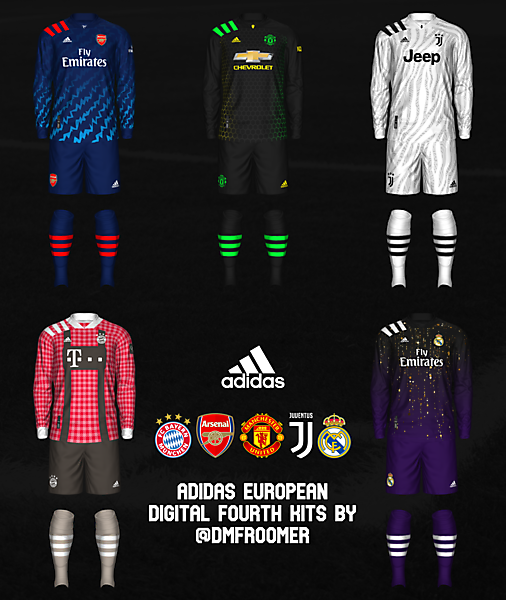 Adidas European Digital Fourth Kits