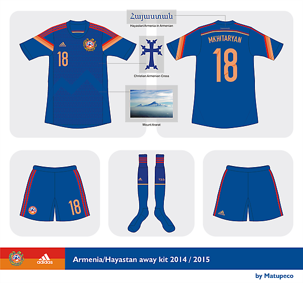 Armenia away kit 2014/2015