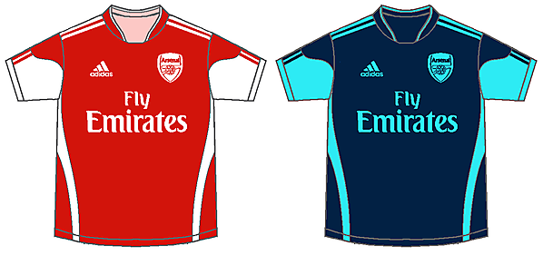 Arsenal - adidas home and away kits