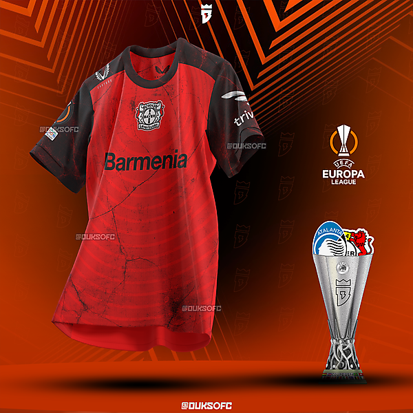 Bayer Leverkusen Home Kit Europa League Final 2024