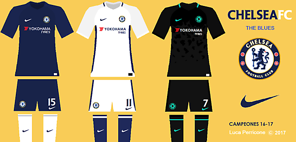 Chelsea 2017-18 kits
