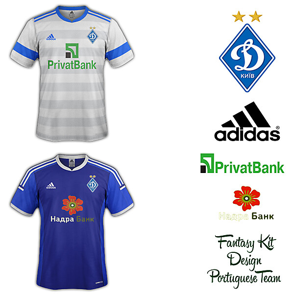 Dinamo Kiev Home and Away Fantasy Kit 2014/2015