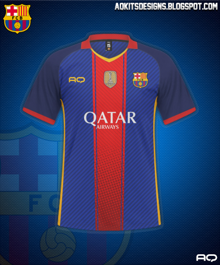 FC Barcelona Home Kit Design By AQ